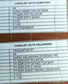 Syarat mencari AKTA Kelahiran & Kematian